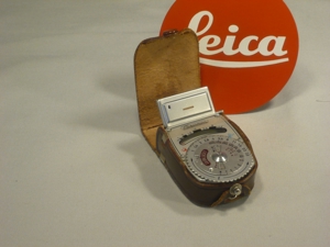 Leica Neckermann Selen Belichtungsmesser in Ledertasche volle Funktion Bild 1