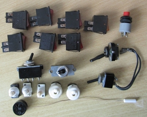 Verschiedene Schalter, Einbauschalter, Lampen-   Geräteschalter Bild 1