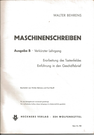 Schulbücher Deutsch- und Maschinenschreiben 1970 Bild 3