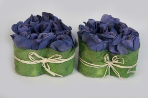 Rosenherz Flowerbox Blumenbox Kunstrosen Dekorosen Blumengesteck lila 2x handmade