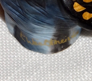 Wundervolle Goebel Alba Rosina Wachtmeister Eule, (Gold) GOE Bild 8