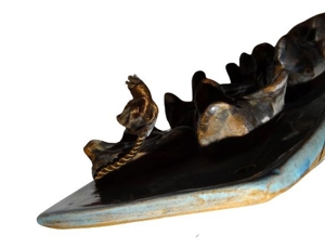 Spektakulär - Dänische Gratia Mäuse Keramik / Zier-Flliese, blau Bild 4