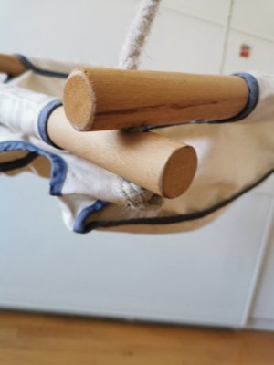 Baby Hänge Schaukel, Hängematte 100 % Baumwolle Bild 8