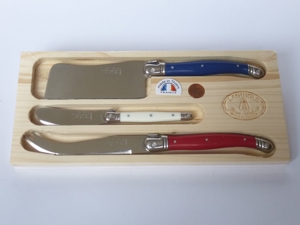 8 hochwertige Messer + 1 Tranchiergabel; Dreizack Solingen, Laguiole u. a. Bild 2