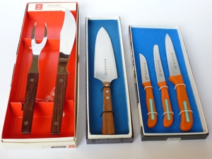 8 hochwertige Messer + 1 Tranchiergabel; Dreizack Solingen, Laguiole u. a. Bild 3