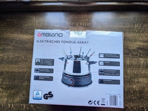 Für Weihnachten, Fonduegerät, elektrisch, original verpackt, ungebraucht für 15,-- Euro zu verkaufen