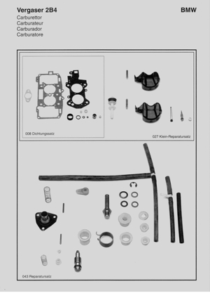 Ersatzteile und Rep-Satz Solex Vergaser 2B4 für BMW Fahrzeuge