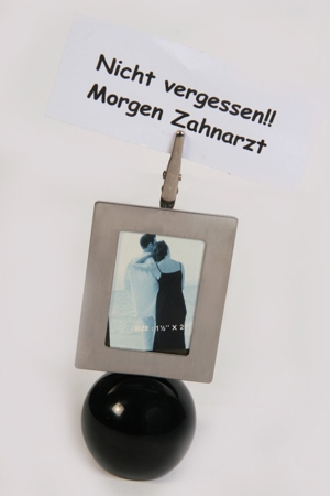 Memohalter Notizzettelhalter Fotohalter Klemme Draht Kugel schwarz Rahmen Deko
