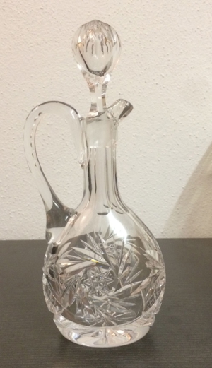 Karaffe Bleikristall mit Stöpsel, 25cm hoch. ca. 70/80 Jahre alt. Bild 2
