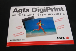 Orig.Thekenmatte Thekenunterlage-Displaymatte Agfa DigiPrint PVC Werbung 40x30 vintage 80er