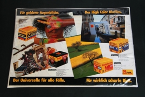 Orig.Thekenmatte Thekenunterlage-Displaymatte Kodak Filme PVC Werbung 47x33 vintage 80er