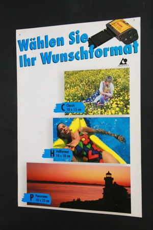 Orig.Thekenplakat Thekendisplay Formmatvorlage Kodak Advanced Werbung 30x40 vintage 80er
