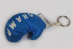 Schlüsselanhänger Mini-Boxhandschuh CHAMP blau 10cm