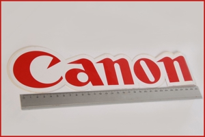Aufkleber/Sticker Canon Logo Schriftzug 22 cm Sammler 70/80er