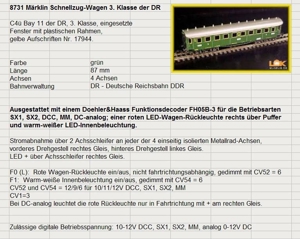 Märklin Z mini-club Personenwagen C4ü 8731 digital neuwertig Bild 8