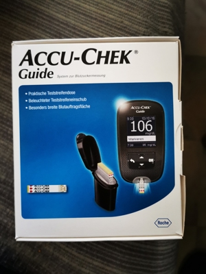 Neu und OVP! Accu-Chek Guide Diabetes Messgerät mit Stechhilfe und 10 Teststreifen Bild 2
