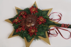 Blumenstecker Weihnachtsdeko Weihnachtsstern vintage 70er