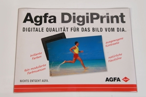 Orig.Thekenmatte Thekenunterlage-Displaymatte Agfa DigiPrint PVC Werbung 40x30 vintage 80er