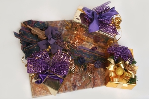 Deko-Päckchen Weihnachtsgeschenke Baum zur Atrappe Werbung Schaufenster vintage 70er