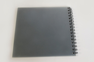 Spiral-Fotoalbum Querformat 22x21 schwarze Seiten Transparent matt