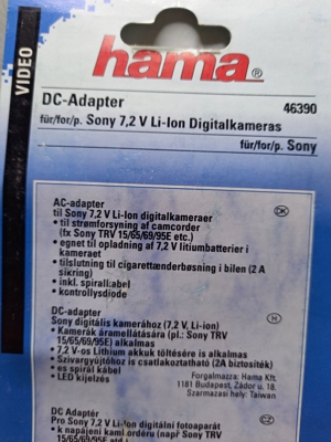 Hama DC-Adapter #46390 für Sony 7,2 V Li-Ion Digitalkameras,neuw. Bild 3