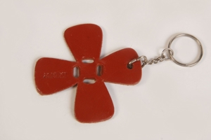 Schlüsselanhänger Leder braun von Trendy Ø 7cm vintage