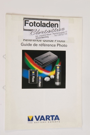 Orig.Varta Bestückungsliste Prospekt Batterien Kamera Händler 90er vintage