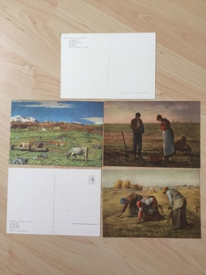 5 Gemälde-Ansichtskarten als Kunstdruck um 1950 Bild 3