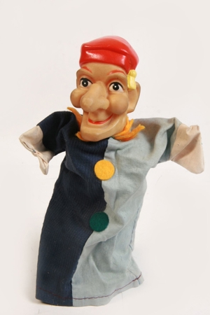 Alte Kasperle Puppe Marionette Weichplastik 60er vintage 26 cm