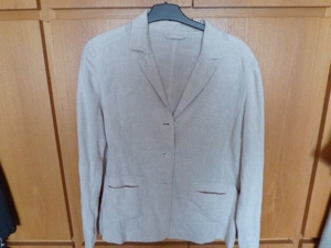 Sommer-Blazer Damen Gr. 44 cremefarben, elegant und wie neu