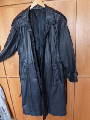 Nappaledermantel Herren Gr. 25 schwarz, wie neu