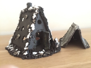 Hochwertiges Keramik Kunsthandwerk Weihnachtshütte Bild 2