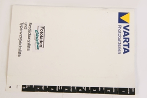Orig.Varta Bestückungsliste Photobatterien 90er vintage