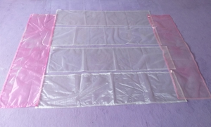 Konvolut Tischläufer Wand-Fensterdeko Polyester 4xWeiß 2xRosa basteln Deko