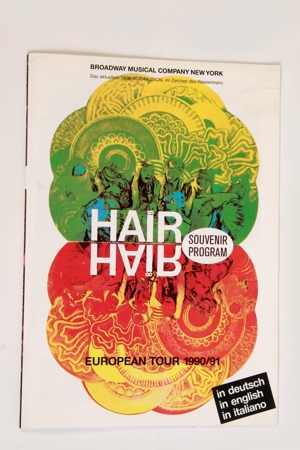 HAIR EUROPEAN TOUR 1990/91 Souvenir Programm selten