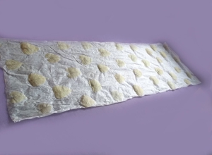 Dekostoff Herzblätter auf Flies Wand-u. Schaufensterdeko 2.80x0.95m