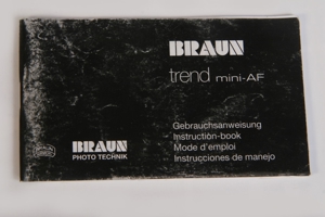 Orig. Bedienungsanleitung Braun trend mini AF mehrsprachig manual Instruction