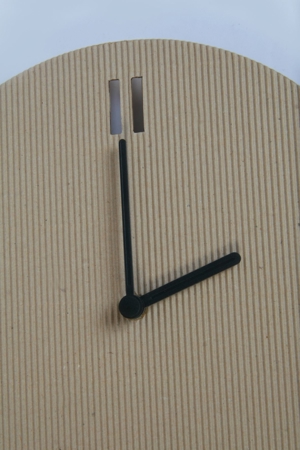 Wellpappe runde Wand-Uhr Ø 28 Quarzuhrwerk IKEA JYMPA Bild 3