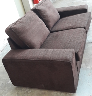 braunes zweisitziges Sofa abziehbar, gebraucht, top Zustand Bild 2
