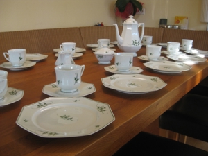 TOP 12x Royal limoges a La Brindille Geschirr Porzellan weiß grün Kaffee Tee Kuchen