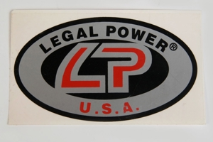 Aufkleber/Sticker LP LEGAL POWER 15x9cm oval 80er vintage