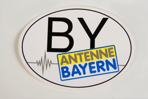 Aufkleber/Sticker Antenne Bayern BY 13x10 cm oval 80er vintage