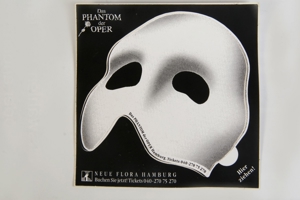 Aufkleber/Sticker Das PHANTOM der OPER Hamburg 12x12cm 80/90er vintage