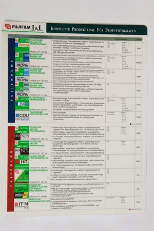 Orig.Fujifilm 1&1 Kompl. Produktlinie f. Profi-Photografen 90er vintage