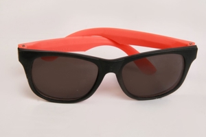 Sonnenbrille orange Kunststoff Ray-Ban  Form vintage 70 80er 