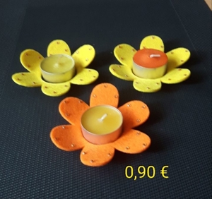 Kerzenhalter, Teelichthalter, orange gelb Bild 8