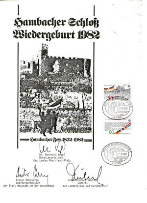 Konvolut - Die Pfalz am Rhein - Hambacher Schloss / Fest - Sonderbriefmarken Bild 10