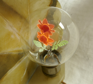 Jugendstil- Nachttisch Lampe Bild 11