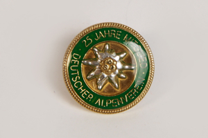 Alter Pin Brosche 25 JAHRE MITGLIED DEUTSCHER ALPENVEREIN Ø 2cm