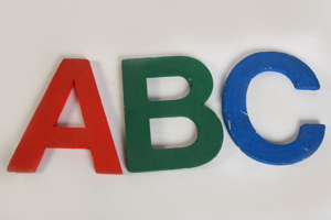 Styropor Buchstaben ABC Deko Schulanfang 20 x 26cm